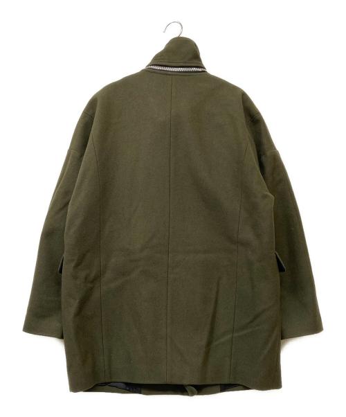 MSGM（エムエスジーエム）MSGM (エムエスジーエム) ウールジップコート オリーブ サイズ:40の古着・服飾アイテム