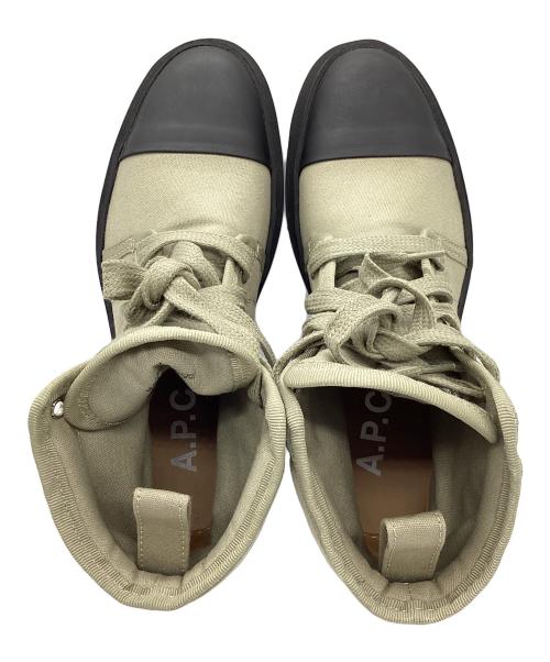 A.P.C.（アーペーセー）A.P.C. (アーペーセー) Faustine Lace-Up Canvas Ankle Boots カーキ サイズ:37の古着・服飾アイテム