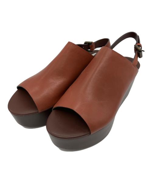 SEE BY CHLOE（シーバイクロエ）SEE BY CHLOE (シーバイクロエ) ウェッジソールサンダル ブラウン サイズ:37の古着・服飾アイテム