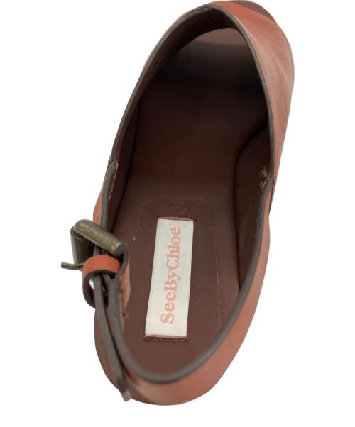 SEE BY CHLOE（シーバイクロエ）SEE BY CHLOE (シーバイクロエ) ウェッジソールサンダル ブラウン サイズ:37の古着・服飾アイテム