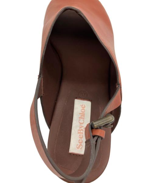 SEE BY CHLOE（シーバイクロエ）SEE BY CHLOE (シーバイクロエ) ウェッジソールサンダル ブラウン サイズ:37の古着・服飾アイテム
