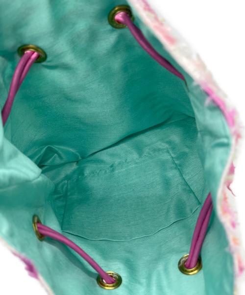 charmantsac（シャルマントサック）charmantsac (シャルマントサック) ツイード巾着 ピンクの古着・服飾アイテム