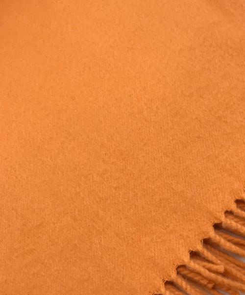 HERMES（エルメス）HERMES (エルメス) カシミヤ大判マフラー オレンジの古着・服飾アイテム