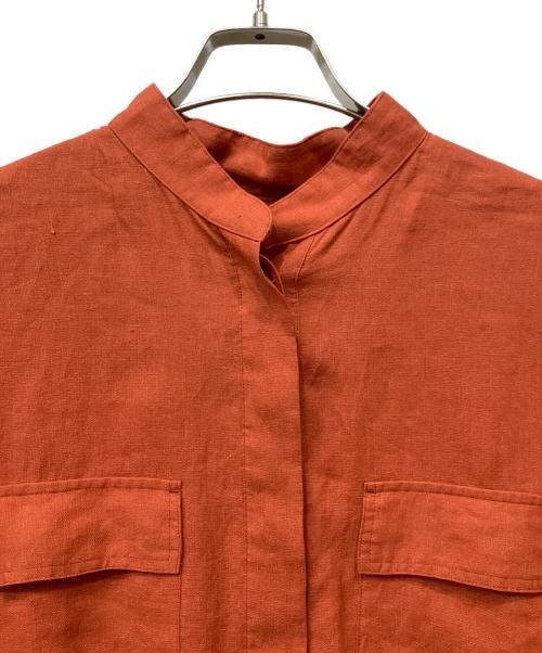 ticca（ティッカ）TICCA (ティッカ) リネンシャツワンピース レッド サイズ:Fの古着・服飾アイテム