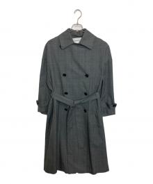 ENFOLD（エンフォルド）の古着「グレンチェックトレンチコート」｜グレー