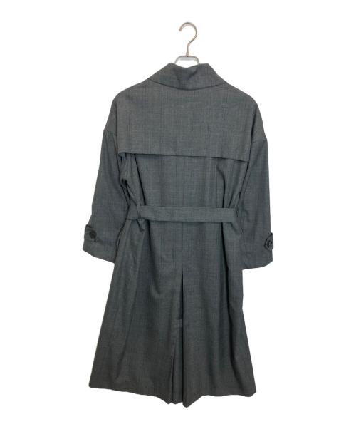 ENFOLD（エンフォルド）ENFOLD (エンフォルド) グレンチェックトレンチコート グレー サイズ:36の古着・服飾アイテム