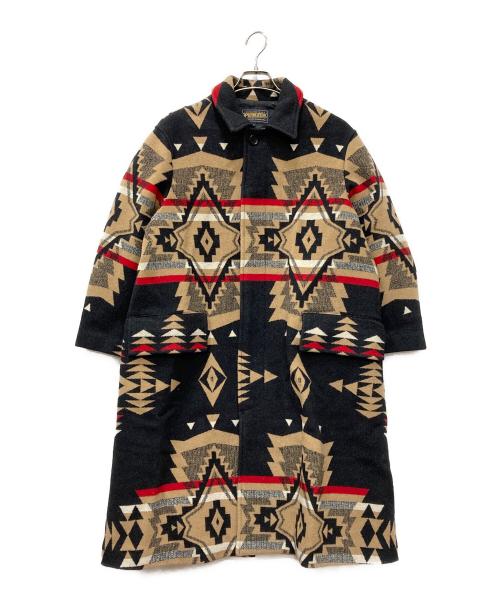 PENDLETON（ペンドルトン）PENDLETON (ペンドルトン) ネイティブ柄コート ブラック サイズ:Sの古着・服飾アイテム
