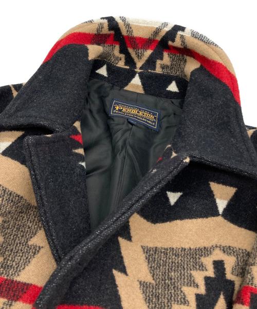 PENDLETON（ペンドルトン）PENDLETON (ペンドルトン) ネイティブ柄コート ブラック サイズ:Sの古着・服飾アイテム