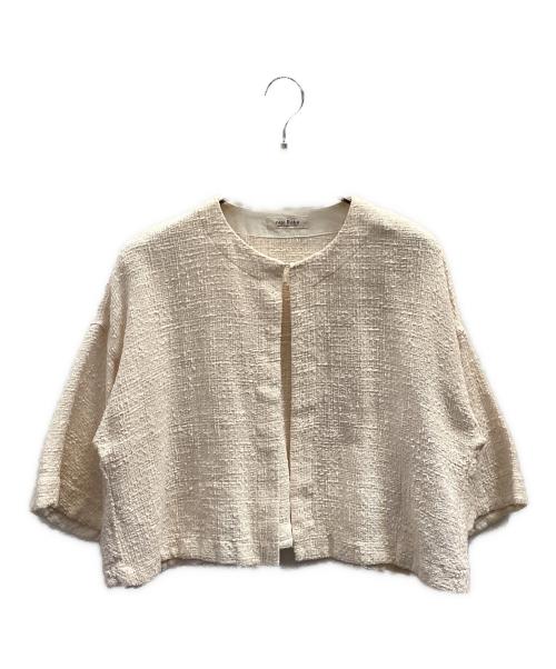 nest Robe（ネストローブ）nest Robe (ネストローブ) コットンリネンミックスツイードジャケット ピンク サイズ:フリーの古着・服飾アイテム