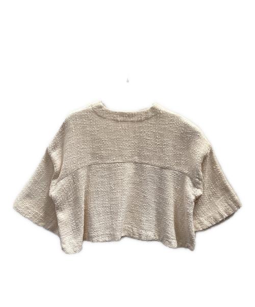 nest Robe（ネストローブ）nest Robe (ネストローブ) コットンリネンミックスツイードジャケット ピンク サイズ:フリーの古着・服飾アイテム