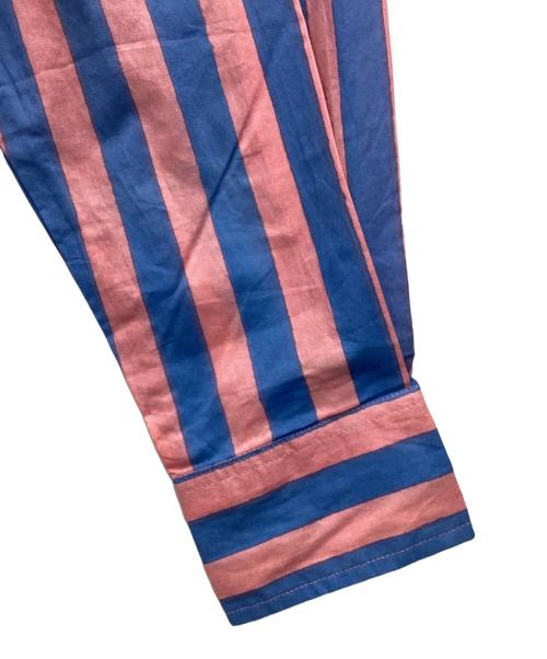 SZ Blockprints（エスゼットブロックプリント）SZ Blockprints (エスゼットブロックプリント) OVERSIZE STRIPE SHIRT L'Appartement取扱 ピンク サイズ:SIZE S 未使用品の古着・服飾アイテム
