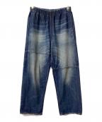 MM6 Maison Margielaエムエムシックスメゾンマルジェラ）の古着「Elastic Waistband Denim Jeans」｜インディゴ