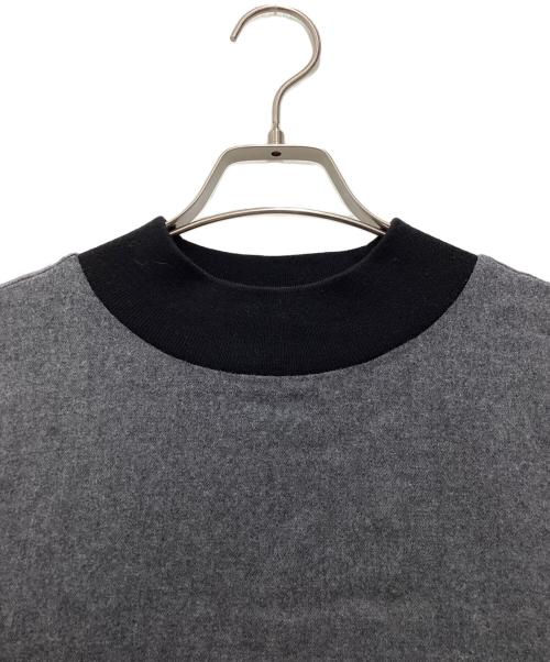 ENFOLD（エンフォルド）ENFOLD (エンフォルド) ストレッチサキソニー RIB N/C PULLOVER グレー サイズ:SIZE 38の古着・服飾アイテム