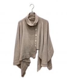 ENFOLD（エンフォルド）の古着「ウールKNIT CAPE」｜ベージュ