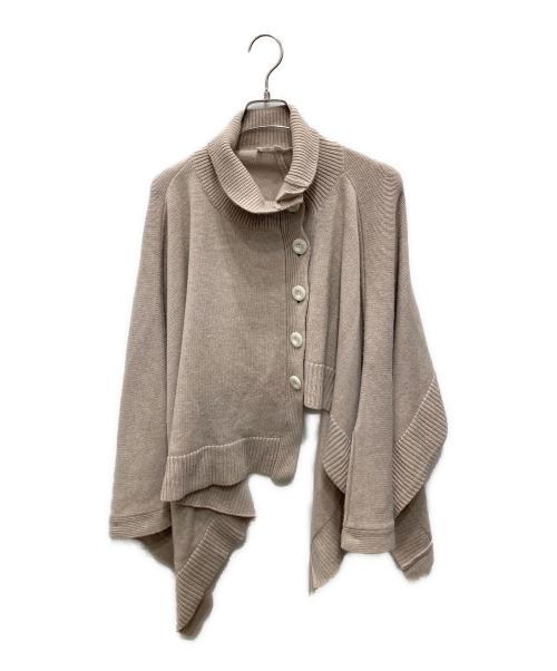 ENFOLD（エンフォルド）ENFOLD (エンフォルド) ウールKNIT CAPE ベージュ サイズ:38の古着・服飾アイテム