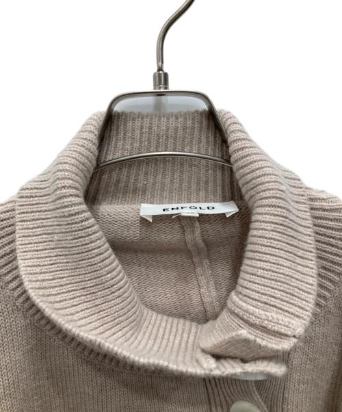 ENFOLD（エンフォルド）ENFOLD (エンフォルド) ウールKNIT CAPE ベージュ サイズ:38の古着・服飾アイテム