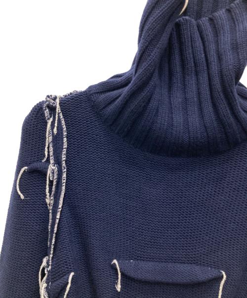 H&M（エイチアンドエム）H&M (エイチアンドエム) Maison Martin Margiela (メゾンマルタンマルジェラ) ニットワンピース ネイビー サイズ:Mの古着・服飾アイテム