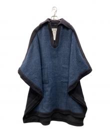 Maison Margiela（メゾンマルジェラ）の古着「WOOL ALPACA ASYMMETRICAL CAPE」｜ネイビー