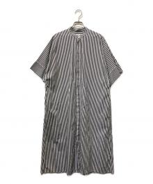 LOEFF（ロエフ）の古着「ラウンドカラーシャツワンピース」｜ブラック