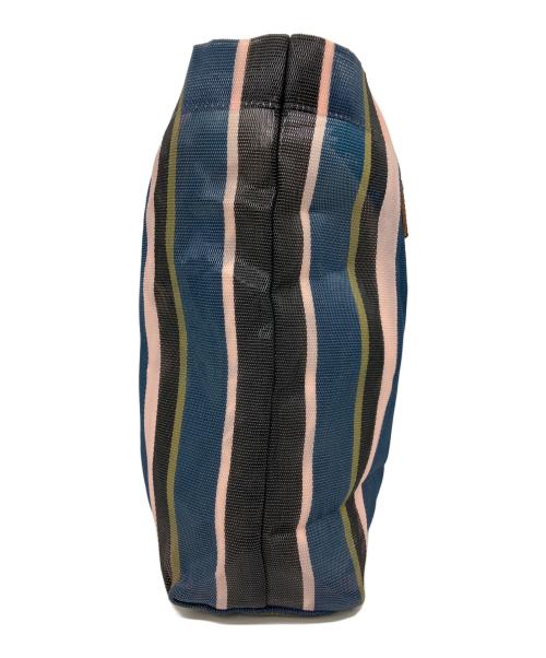 MARNI（マルニ）MARNI (マルニ) MARKET STRIPE BAG ネイビー×ピンクの古着・服飾アイテム