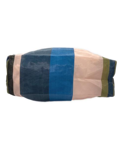 MARNI（マルニ）MARNI (マルニ) MARKET STRIPE BAG ネイビー×ピンクの古着・服飾アイテム
