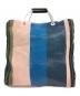 MARNI (マルニ) MARKET STRIPE BAG ネイビー×ピンク：12000円