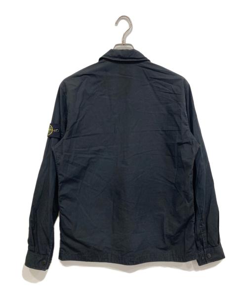 STONE ISLAND（ストーンアイランド）STONE ISLAND (ストーンアイランド) 製品染めオーバーシャツジャケット ブラック サイズ:Mの古着・服飾アイテム