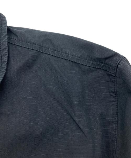 STONE ISLAND（ストーンアイランド）STONE ISLAND (ストーンアイランド) 製品染めオーバーシャツジャケット ブラック サイズ:Mの古着・服飾アイテム