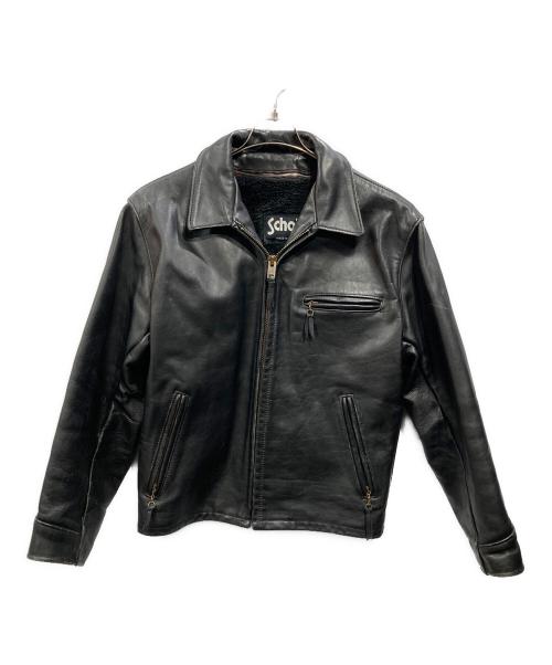 Schott（ショット）Schott (ショット) ボアライナー付シングルライダースージャケット ブラック サイズ:SIZE42の古着・服飾アイテム