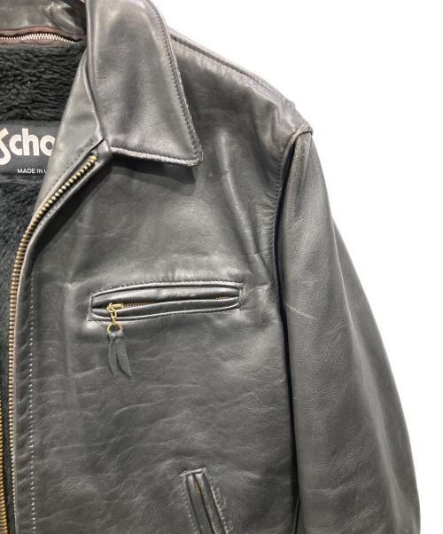 Schott（ショット）Schott (ショット) ボアライナー付シングルライダースージャケット ブラック サイズ:SIZE42の古着・服飾アイテム