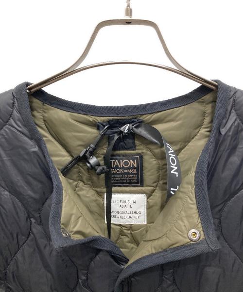 TAION（タイオン）TAION (タイオン) ミリタリー クルーネック ダウンジャケット ブラック サイズ:Lの古着・服飾アイテム
