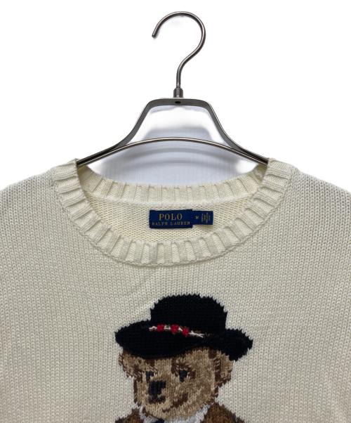 POLO RALPH LAUREN（ポロ・ラルフローレン）POLO RALPH LAUREN (ポロ・ラルフローレン) カウボーイポロベア セーター アイボリー サイズ:Mの古着・服飾アイテム