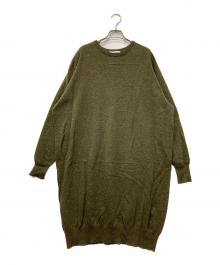 BEARDSLEY（ビアズリー）の古着「ネップニットワンピース」｜グリーン