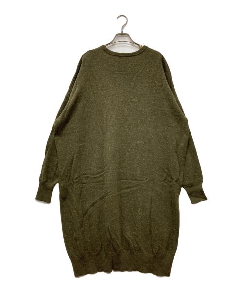 BEARDSLEY（ビアズリー）BEARDSLEY (ビアズリー) ネップニットワンピース グリーン サイズ:Fの古着・服飾アイテム