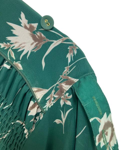 Estella.K（エステラケー）Estella.K (エステラケー) フラワープリーツワンピース グリーン サイズ:Freeの古着・服飾アイテム