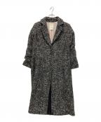 HER LIP TOハーリップトゥ）の古着「Herringbone Wool-Blend Classic Coat」｜ブラック