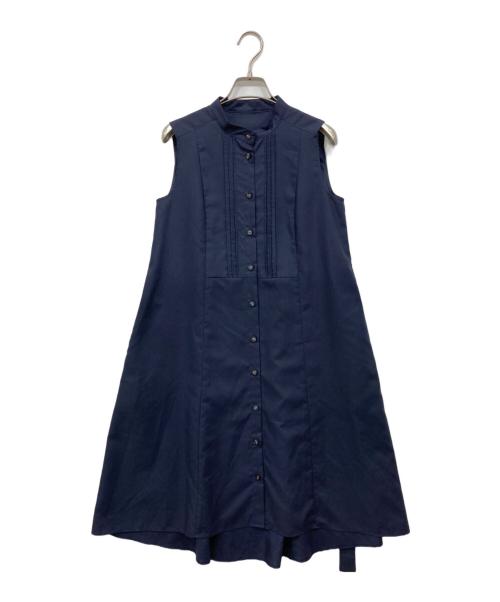 BLUE LABEL CRESTBRIDGE（ブルーレーベルクレストブリッジ）BLUE LABEL CRESTBRIDGE (ブルーレーベルクレストブリッジ) ノースリーブワンピース ネイビー サイズ:36の古着・服飾アイテム