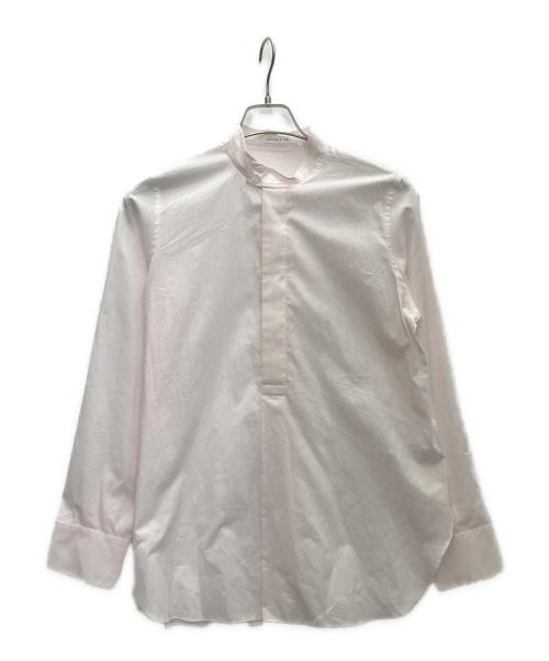 GALERIE VIE（ギャルリーヴィー）GALERIE VIE (ギャルリーヴィー) コットンツイル スタンドカラーシャツ ピンク サイズ:FREEの古着・服飾アイテム