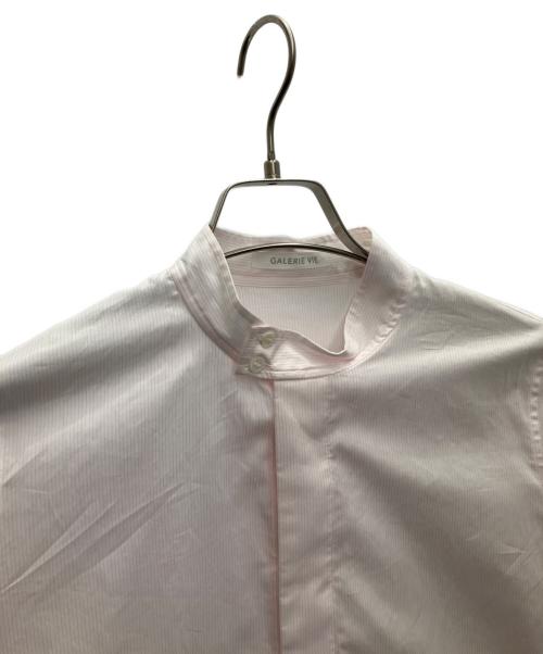 GALERIE VIE（ギャルリーヴィー）GALERIE VIE (ギャルリーヴィー) コットンツイル スタンドカラーシャツ ピンク サイズ:FREEの古着・服飾アイテム
