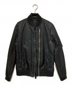 ALL SAINTSオールセインツ）の古着「Bellevue Bomber Jacket/ベルビューボンバージャケット」｜ブラック