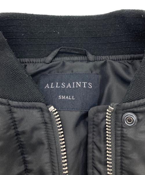 ALL SAINTS（オールセインツ）ALL SAINTS (オールセインツ) Bellevue Bomber Jacket/ベルビューボンバージャケット ブラック サイズ:Sの古着・服飾アイテム