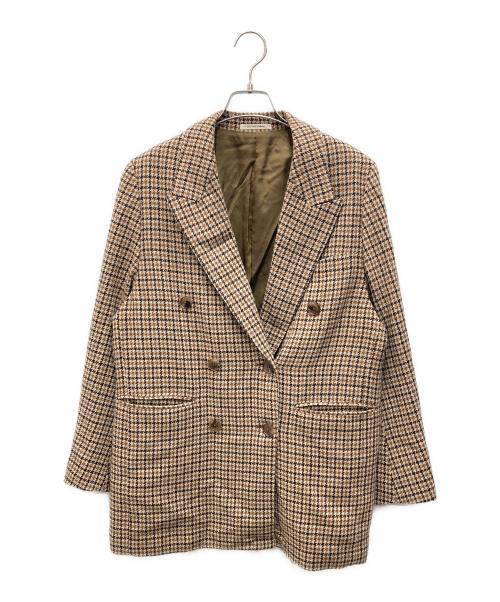 Couture d'adam（クチュールドアダム）Couture d'adam (クチュールドアダム) ダブルテーラードジャケット ブラウン サイズ:38の古着・服飾アイテム