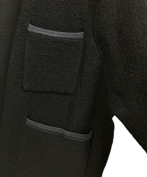 BALLSEY（ボールジィ）BALLSEY (ボールジィ) ウールナイロンブークレー フロントオープンカーディガン ブラック サイズ:Ｓの古着・服飾アイテム