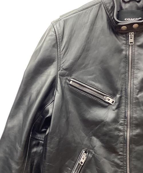COACH（コーチ）COACH (コーチ) レザージャケット ブラック サイズ:Mの古着・服飾アイテム