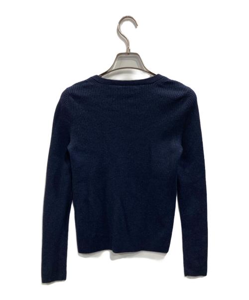 SLOANE（スローン）SLOANE (スローン) 14Gリブ エクストラファインメリノウール ラウンドネック ネイビー サイズ:2の古着・服飾アイテム