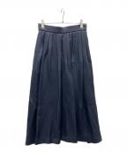 Nobleノーブル）の古着「ブルームタックギャザースカート」｜ネイビー