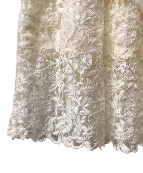 COLUMN（コラム）COLUMN (コラム) シャイニータフタレースコンビスカート アイボリー サイズ:36 未使用品の古着・服飾アイテム