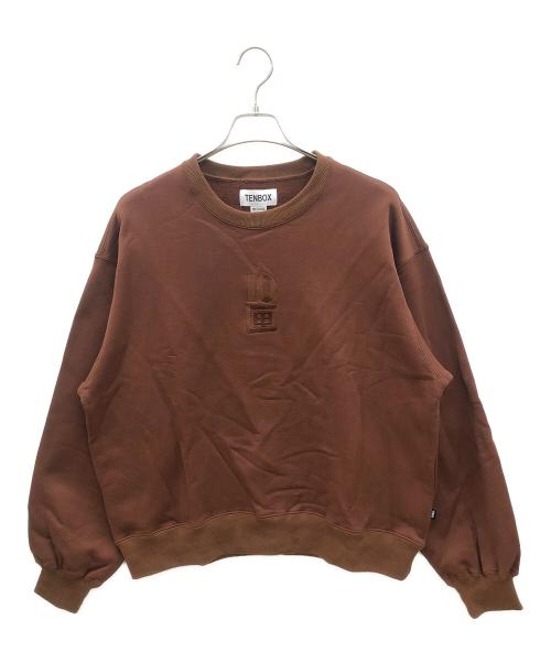 TENBOX（テンボックス）TENBOX (テンボックス) OG Logo Sweat ブラウン サイズ:Ｍ 未使用品の古着・服飾アイテム