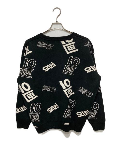 TENBOX（テンボックス）TENBOX (テンボックス) OG Logo Jacquard Sweater/ロゴジャガードニット ブラック サイズ:M 未使用品の古着・服飾アイテム