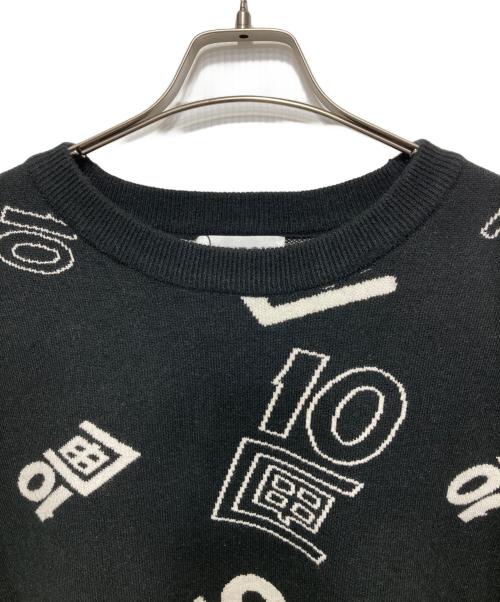 TENBOX（テンボックス）TENBOX (テンボックス) OG Logo Jacquard Sweater/ロゴジャガードニット ブラック サイズ:M 未使用品の古着・服飾アイテム